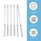 6 PCS 9.5 Inch Color-Coded Stainless Steel Fondue Forks, Cheese Fondue Fork Stainless Steel Fruit Fondue Forks with Heat-blocking Handle for Chocolate Fountain Cheese Hot Pot Barbecue Marshmallows